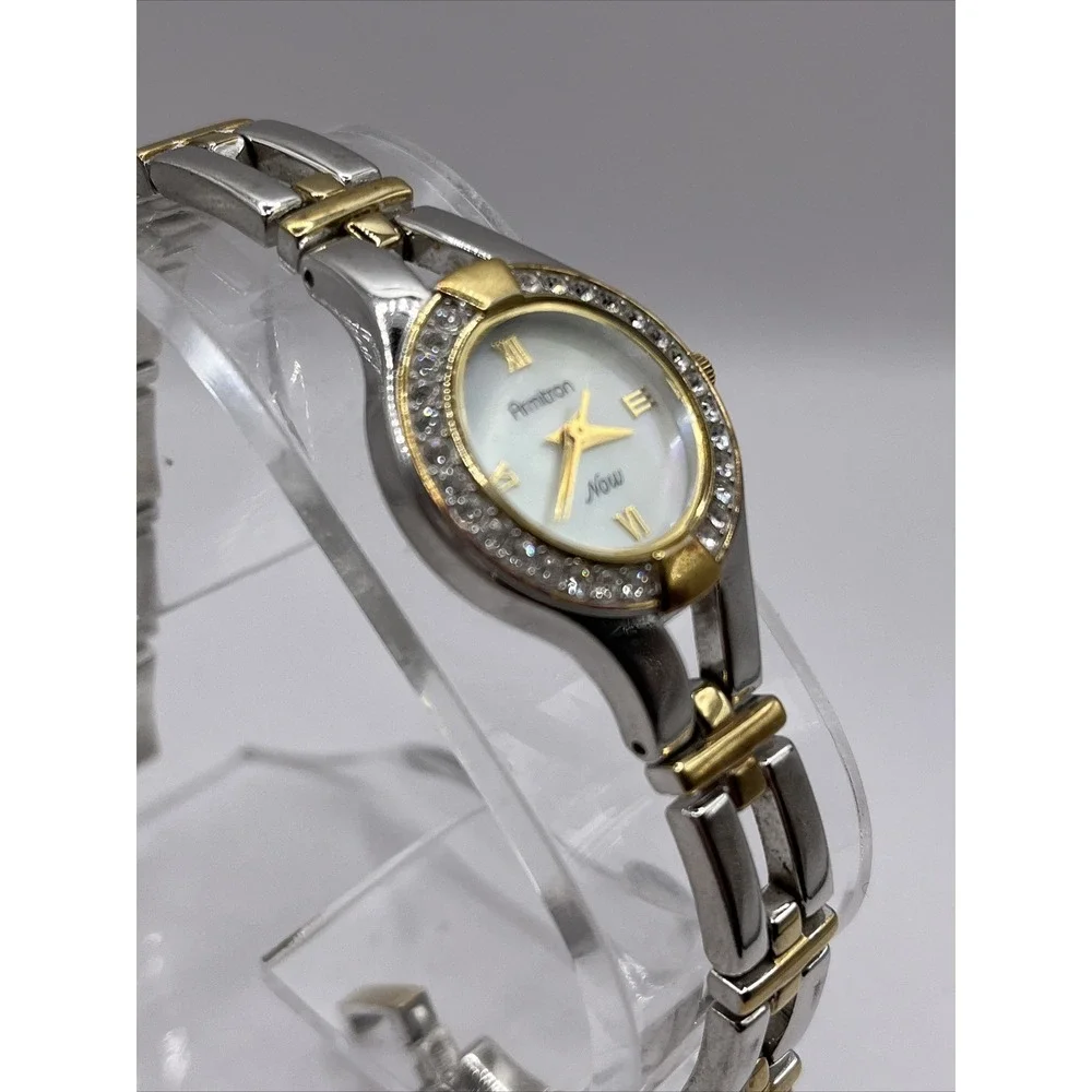 Armitron Now Women's Two Tone Crystal Accent‎ 75/3211 Quartz Watch- New Battery